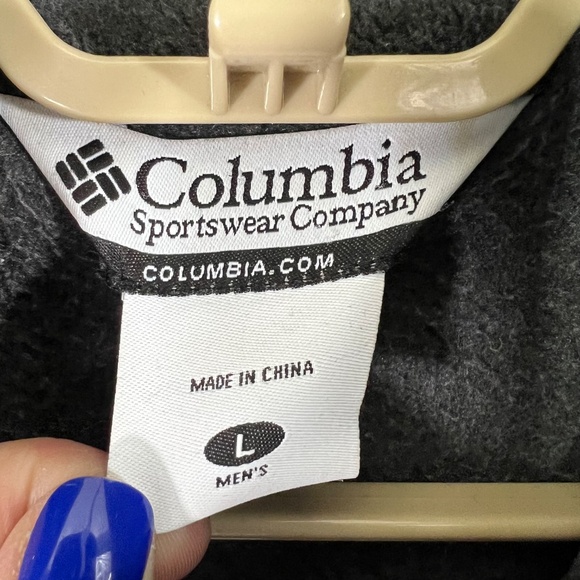 🚫|•COLUMBIA•| Men's Fleece Full Zip Jacket Size Large - Picture 6 of 9